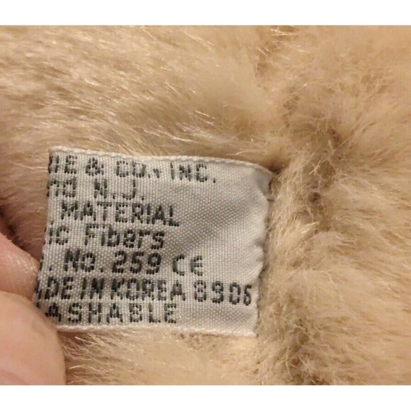 Vintage Russ Get Well Bear Plush Stuffed Toy w Pink Hat Sad Eyes Sitting EUC - Picture 11 of 11